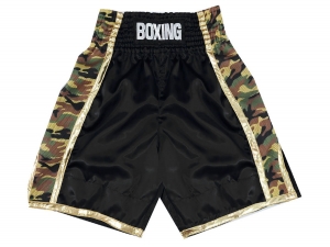 Personalized Boxing Shorts : KNBSH-034-Black